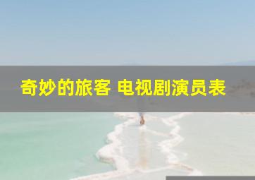 奇妙的旅客 电视剧演员表